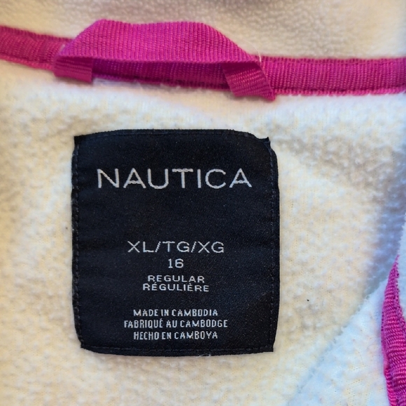 Nautica Gray and White Jacket with Pink Accents - Picture 2 of 11